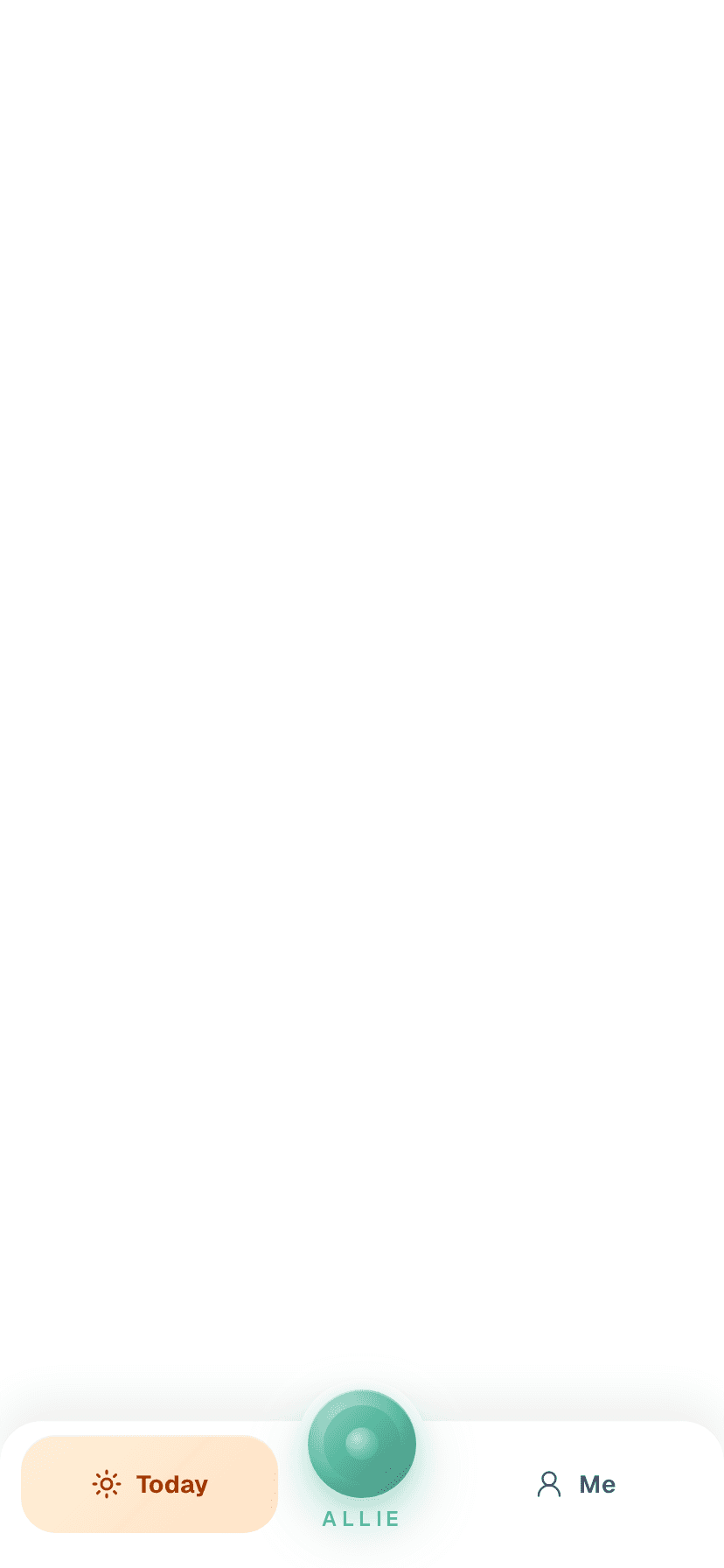 Allie chat after onboarding, with from-onboarding deep-link active